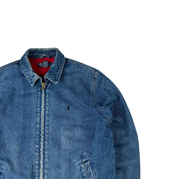 Ralph Lauren Vintage Polo Heavyweight Flannel Lined Denim Jacket - Small