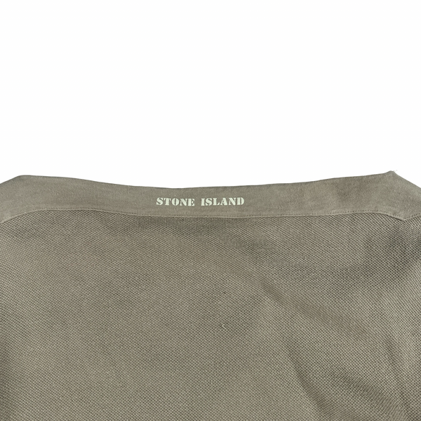 Stone Island Vintage 1999 Tan Wide Neck Pullover Sweater - Large