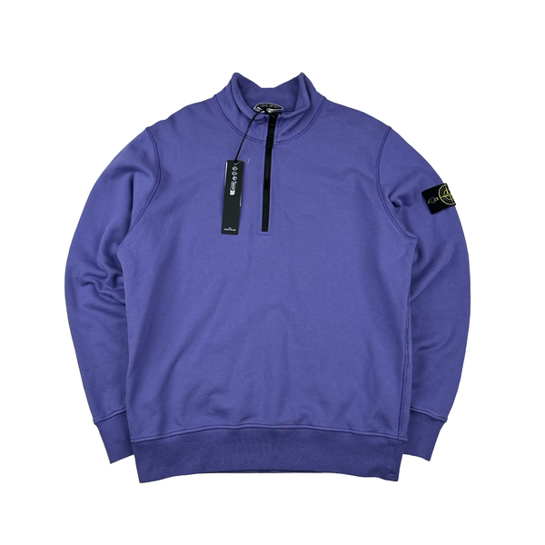 Stone Island 2024 Purple Quarter Zip Jumper - Large