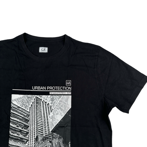 CP Company Metropolis Black Graphic T Shirt - XL