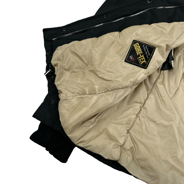 Prada Black Racoon Fur Hood Goretex Parka Jacket - XS