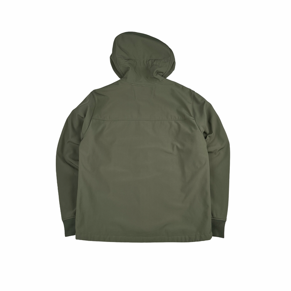 CP Company Khaki Soft Shell R Fleece Lined Hooded Jacket - XXL