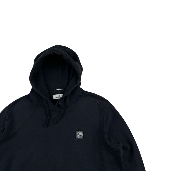 Stone Island 2015 Navy Patch Logo Hoodie Jumper - XXL