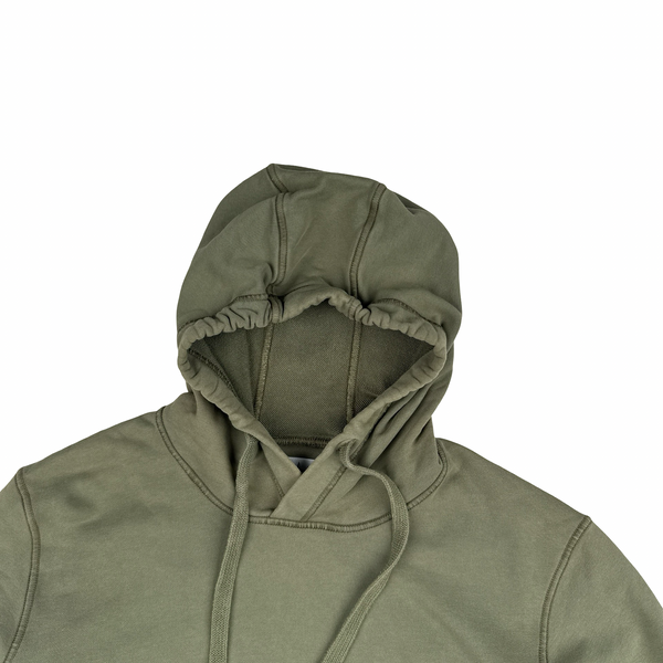 Stone Island 2020 Green Cotton Pullover Hoodie - Small