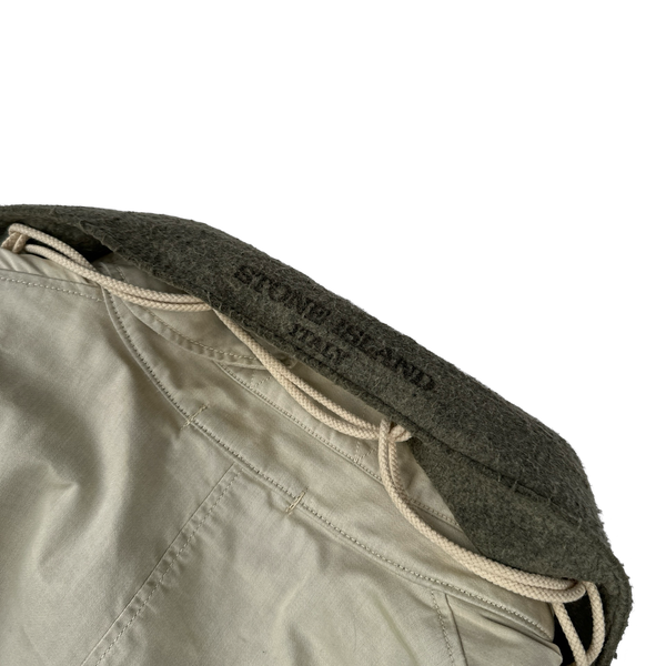Stone Island 2005 Vintage Cream Duel Layer Raso Jacket - Large