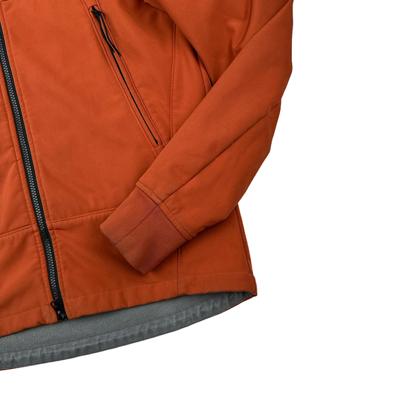 CP Company Burnt Orange Fleece Lined Goggle Soft Shell Jacket - Medium