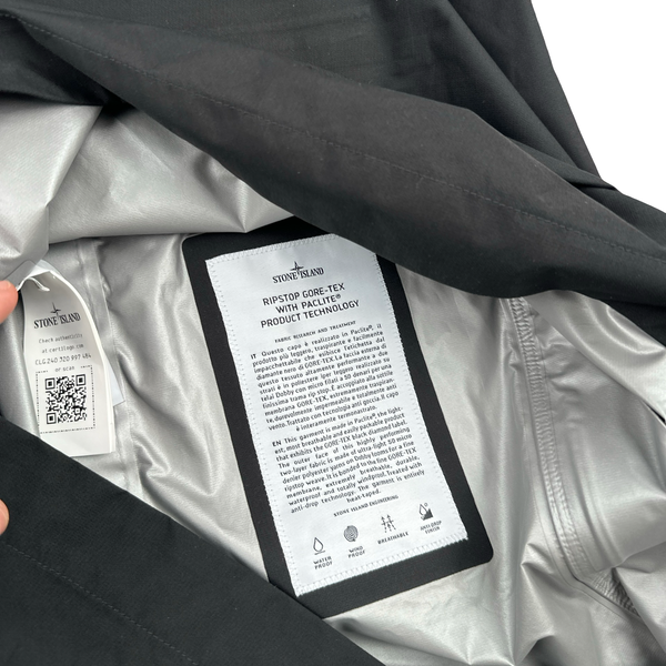 Stone Island 2021 Ripstop Goretex Paclite Gilet 2 In 1 Jacket - Small