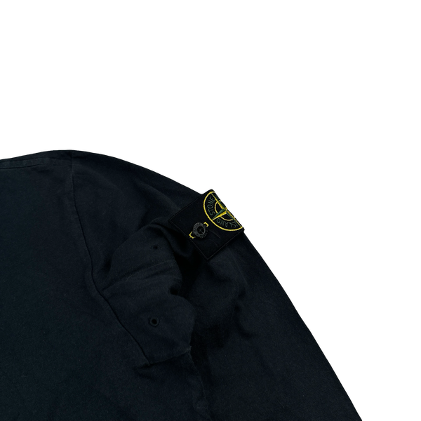 Stone Island 2016 Black Longsleeve Cotton Top - Small