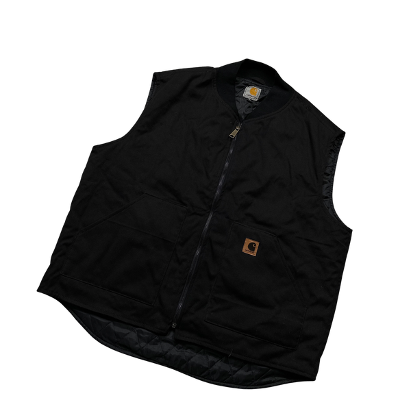 Carhartt Black Reworked Quilted Gilet - Large