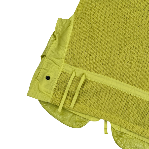 Stone Island 2022 Yellow Shadow Project Glass Linen Utility Vest - Large