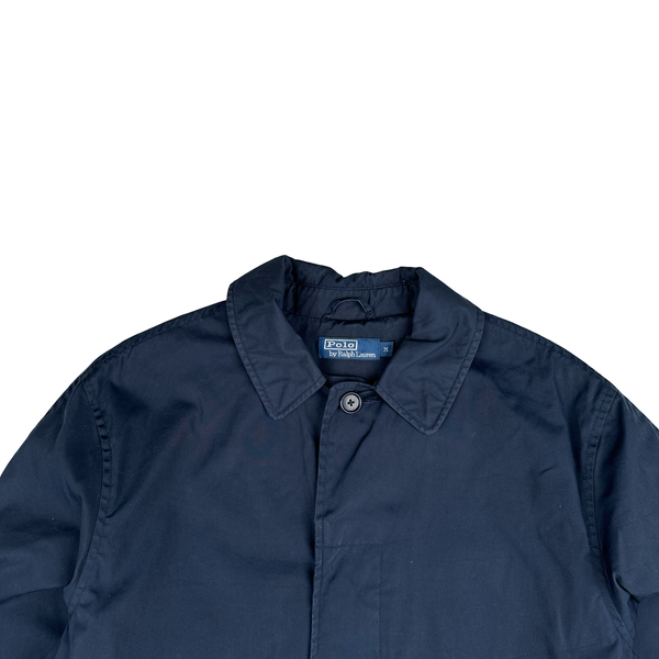 Ralph Lauren Navy Cotton Long Jacket - Medium