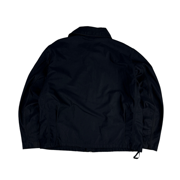 Stone Island Black Nylon Vintage SS2000 Zipped Jacket - Large