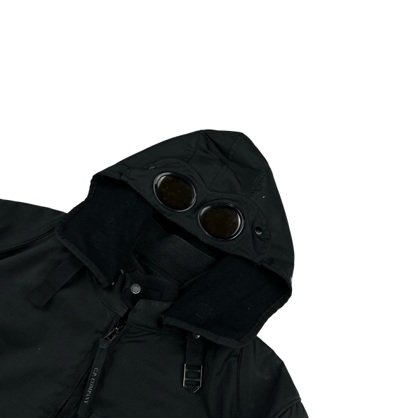 CP Company Black Multi Pocket Leinster 200 Wool Lined Goggle Jacket - XL