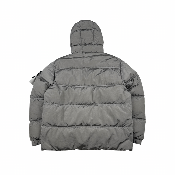 Stone Island 2024 Nylon Metal Down TC Silver Hooded Jacket - XL