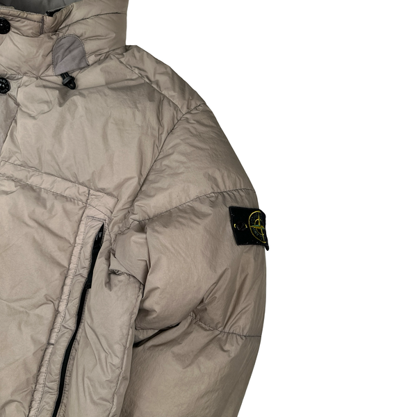 Stone Island 2016 Rosy Brown Crinkle Puffer Jacket - XL