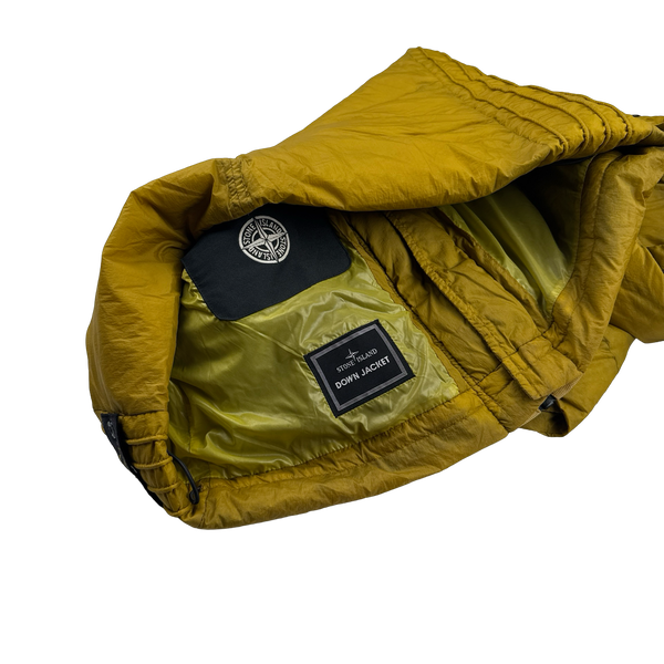 Stone Island 2010 Yellow Opaque Nylon Tela Down Gilet - XL