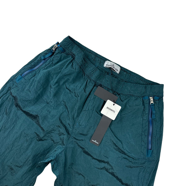Stone Island 2023 Turquoise Nylon Metal Econyl Trousers - Medium
