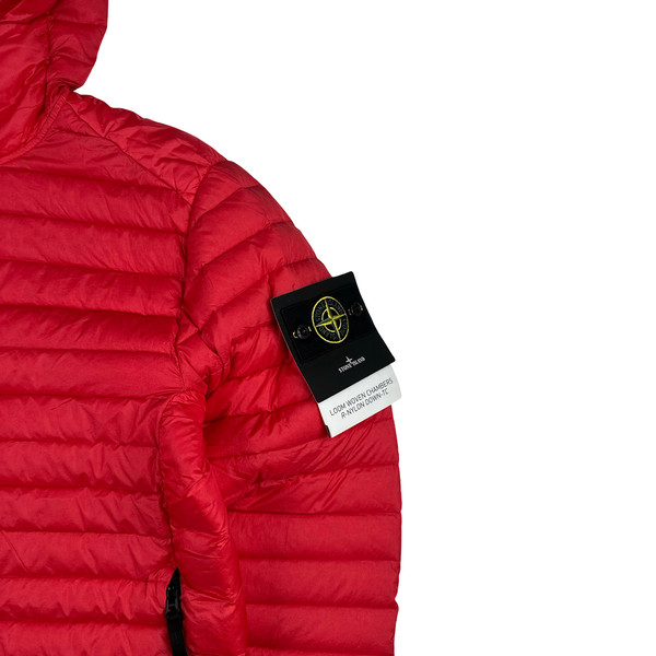 Stone Island 2022 Red Loom Woven R Nylon Down TC Puffer - Medium