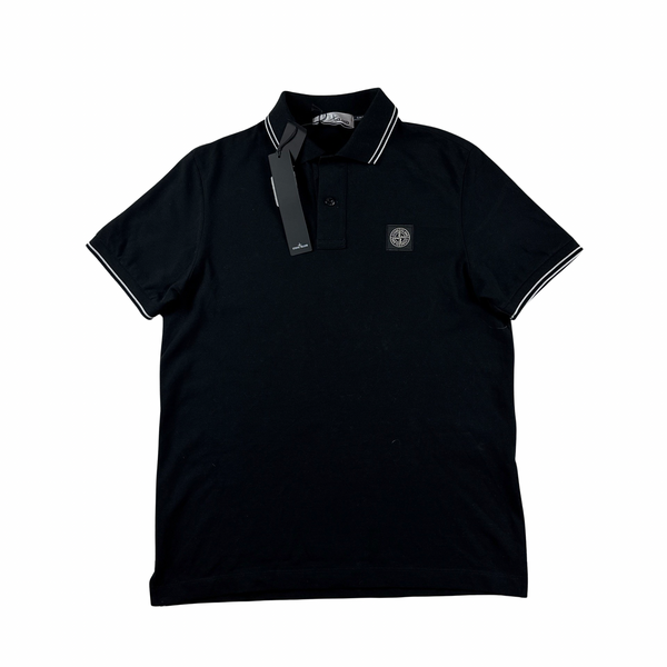 Stone Island 2023 Black Short Sleeved Polo Shirt - Small