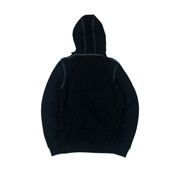 Stone Island Contrast Stitch Cotton Pullover Compass Hoodie - Small
