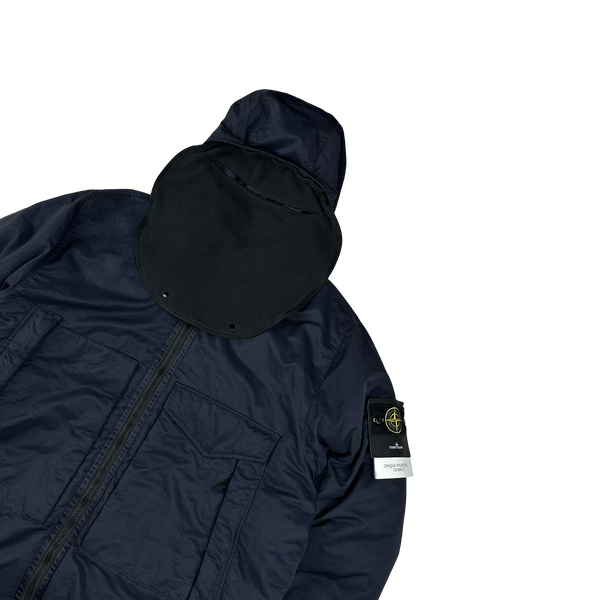 Stone Island 2022 Navy Opaque Nylon Twill Down-TC Bally Puffer Jacket - XXL
