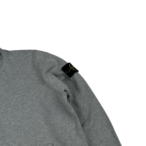 Stone Island 2020 Grey Cotton Pullover Hoodie - Small