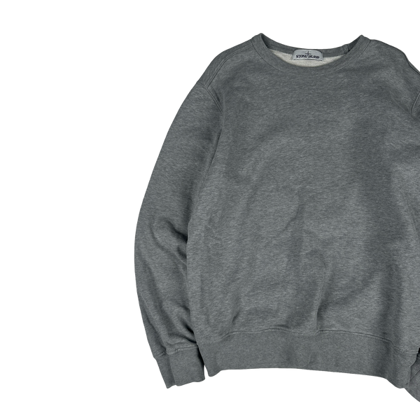 Stone Island 2019 Light Grey Cotton Crewneck - Large