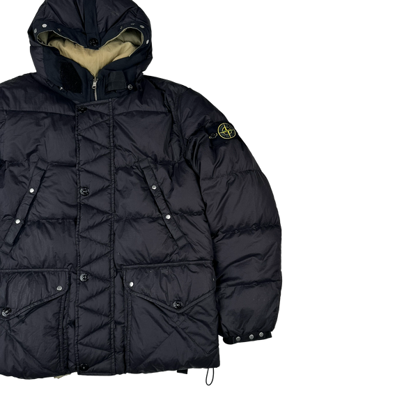 Stone Island 2015 Black Reversible Down Puffer Jacket - Large