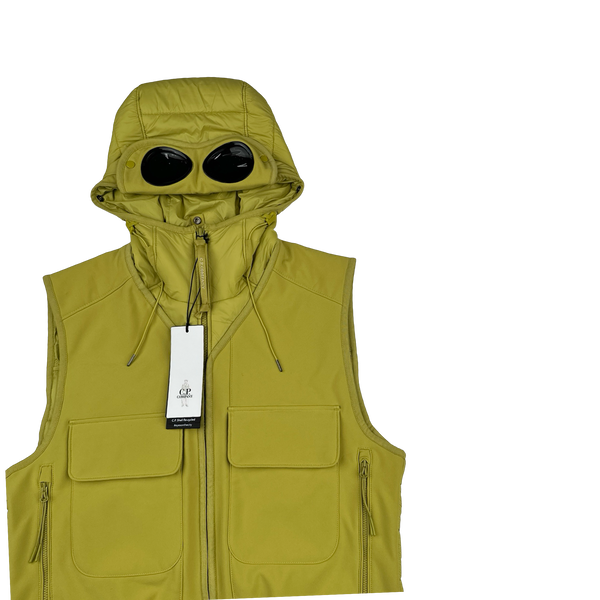 CP Company Shell R Green Goggle Gilet - Small