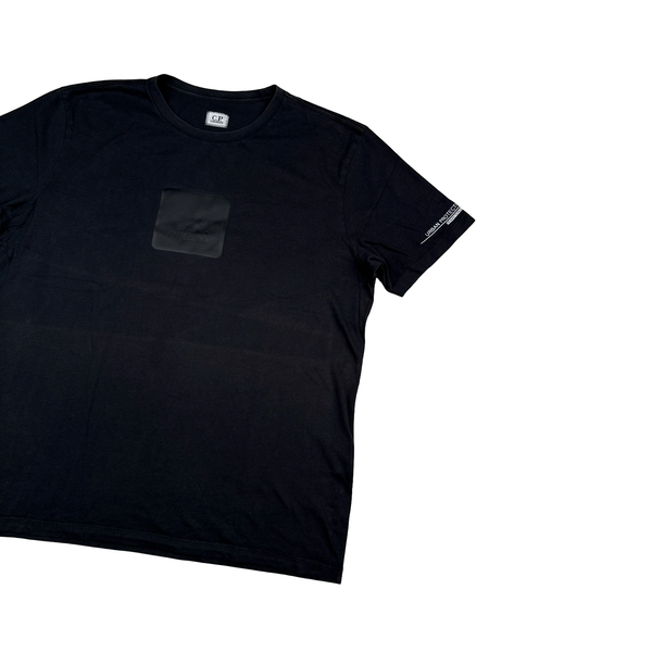 CP Company Cotton Black Spellout T Shirt - XL