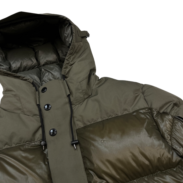 CP Company D D Shell Khaki Puffer Jacket - Small