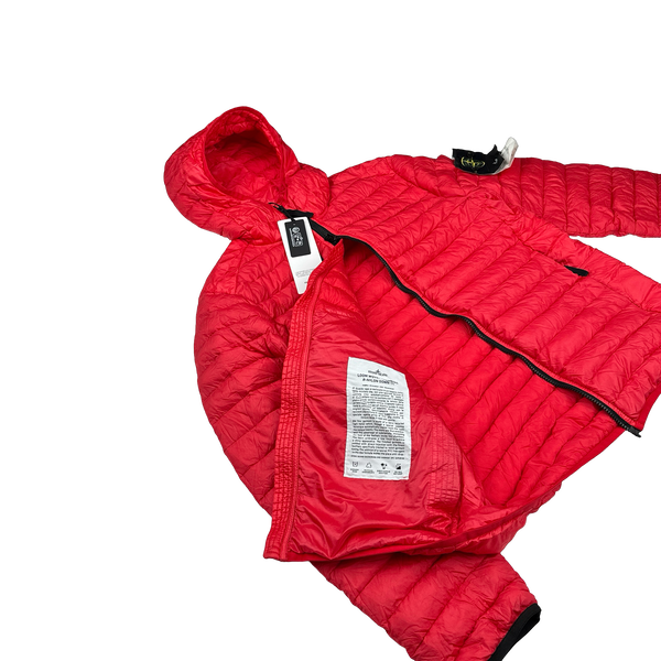 Stone Island 2022 Red Loom Woven R Nylon Down TC Puffer - Small, Large, XL