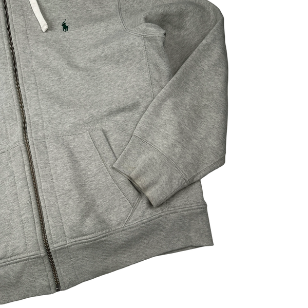 Ralph Lauren Grey Thick Cotton Zipped Hoodie - XL