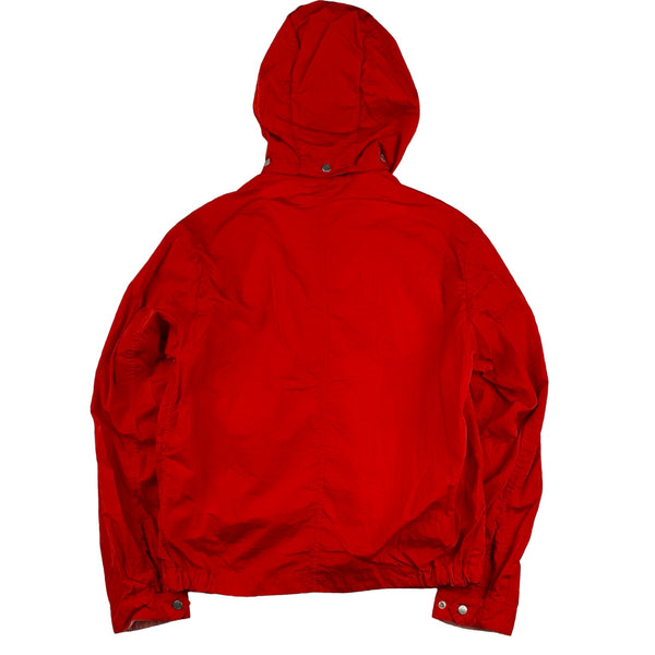 CP Company X Sebago Red Nylon Cotton Lined Collared Jacket - Small