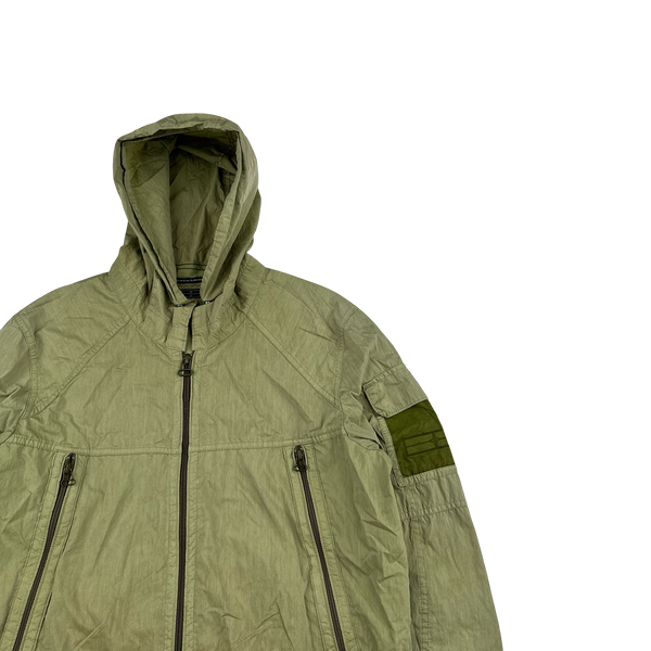 Stone Island 2009 Denims Green Cotton Mesh Pocket Emblem Lightweight Jacket - Medium