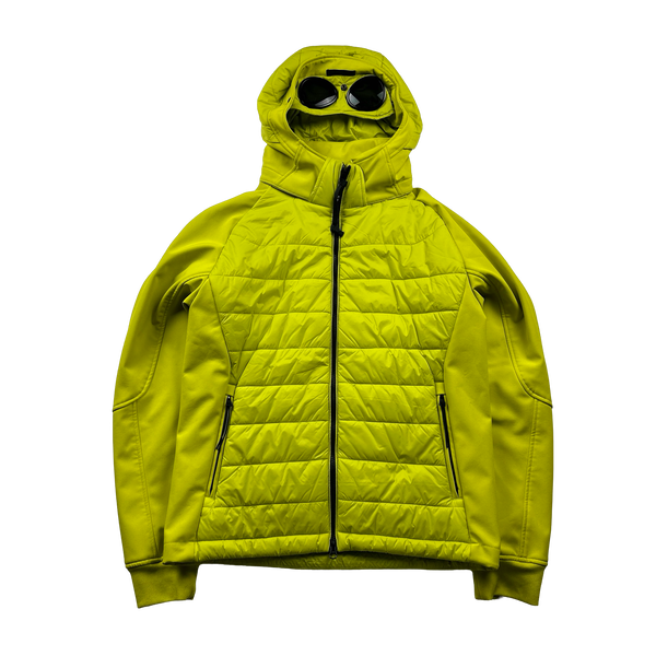 CP Company Yellow Hybrid Soft Shell Jacket - Large