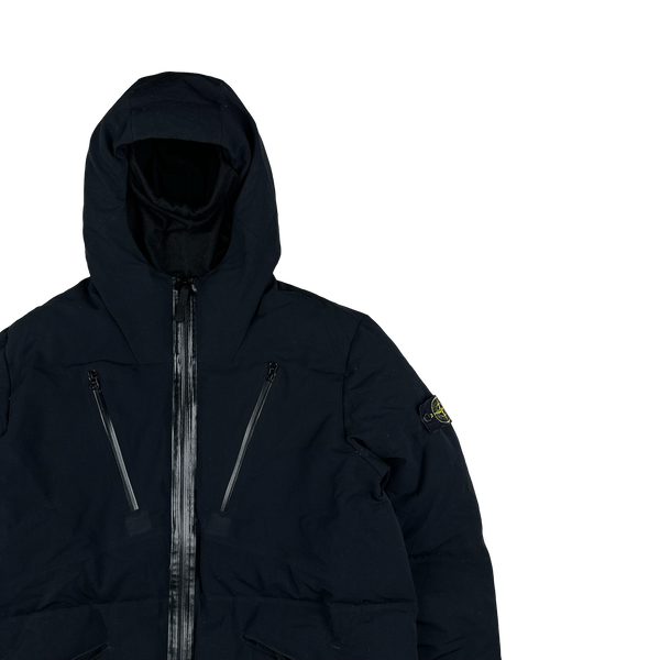 Stone Island 2015 Black Wool Balaclava Repellent Down Jacket - XXL