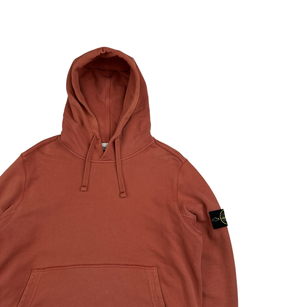 Stone Island Terracotta Cotton Pullover Hoodie - XL