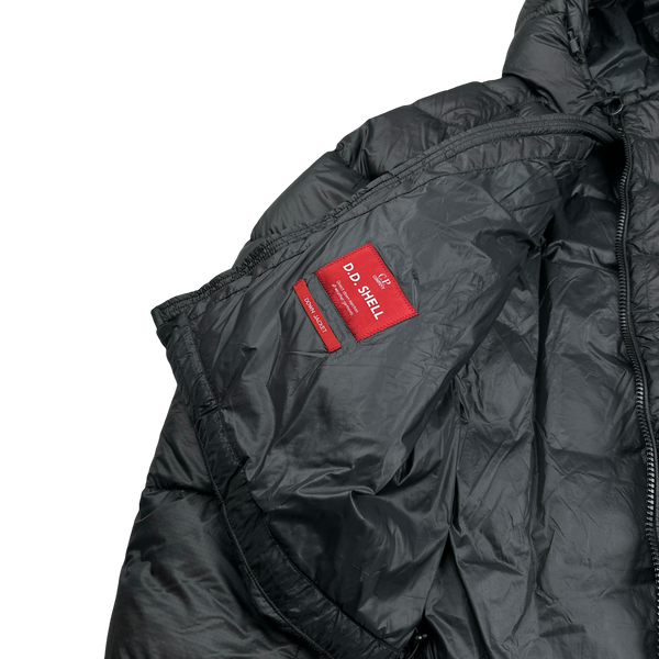 CP Company Black Down Filled DD Shell Lens Viewer Puffer Jacket - Medium