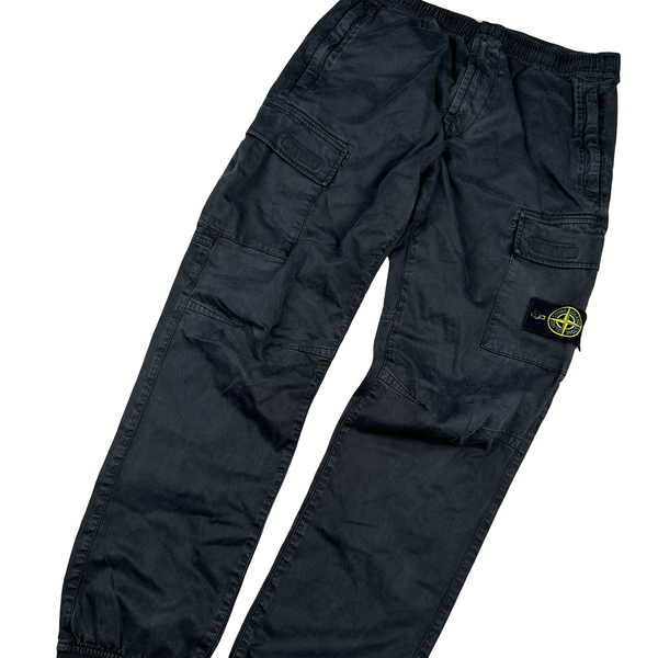 Stone Island 2021 Black RE T Cargo Trousers - 34”