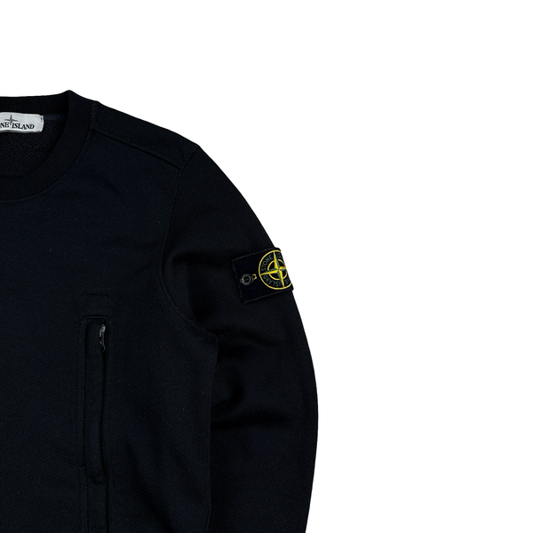 Stone Island 2020 Black Cotton Crewneck Sweatshirt - Small