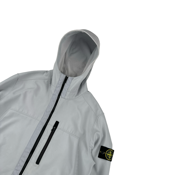Stone Island 2018 Icy Blue Soft Shell R Jacket - Large