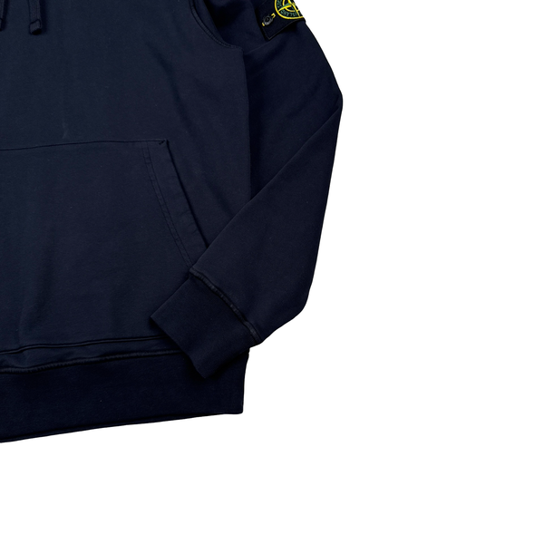 Stone Island 2020 Navy Cotton Pullover Hoodie - Medium