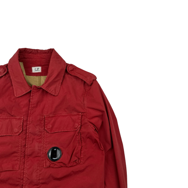 CP Company Red Lens Viewer Zipped Overshirt - Medium