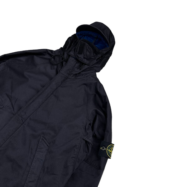 Stone Island 2004 Navy Raso Floccato Riot Mask Sniper Jacket - Medium