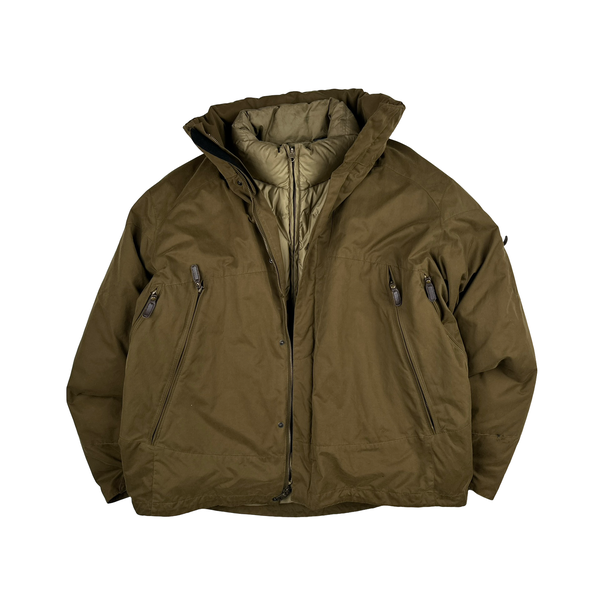 Ralph Lauren Tan 2 in 1 Zip up Puffer Jacket - Large