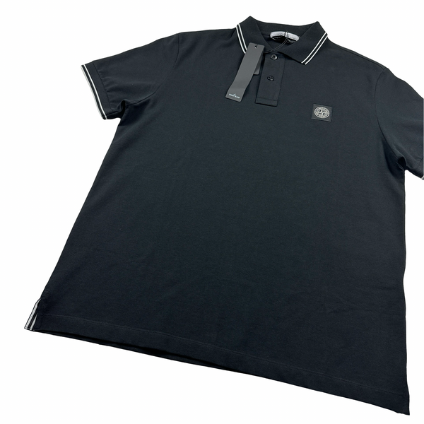 Stone Island 2023 Black Short Sleeved Polo Shirt - Large