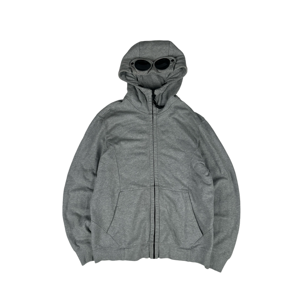 CP Company Grey Cotton Goggle Hoodie - XL