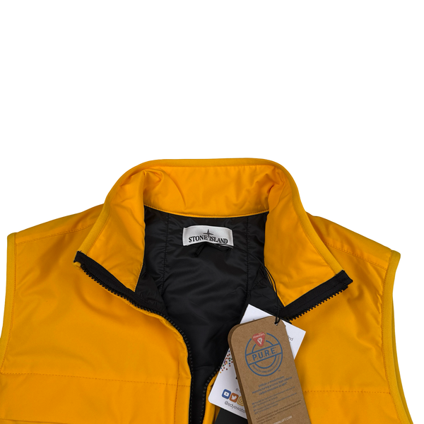 Stone Island 2022 Yellow e-Dye Soft Shell Gilet - Small - Medium
