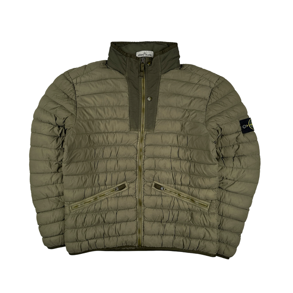 Stone Island 2019 Green Down Filled Loom Woven Puffer Jacket - Medium